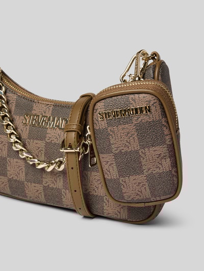 Steve Madden Shoulder Bag mit Logo-Applikation Modell 'Vital' Mittelbraun 3