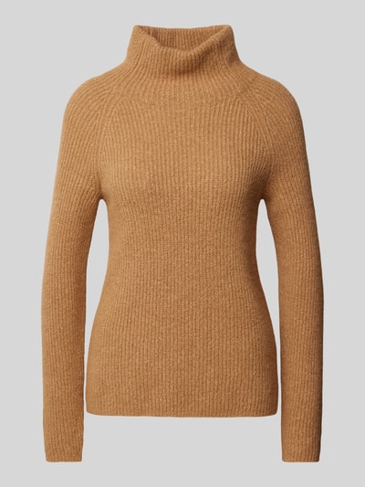 BOSS Strickpullover aus Alpaka-Mix mit Stehkragen Modell 'Falodan' Camel 1