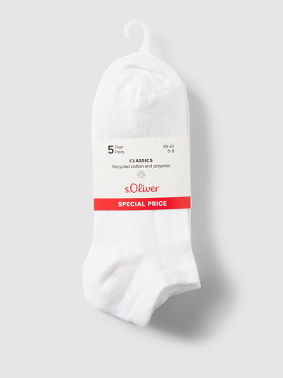 s.Oliver RED LABEL Sneakersocken mit Stretch-Anteil im 5er-Pack Weiss 3