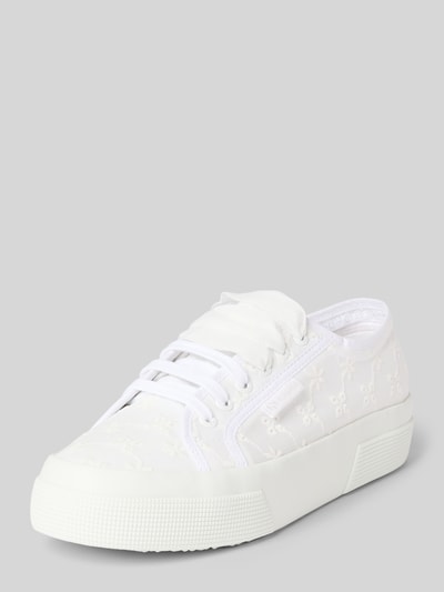 Superga Sneaker mit Label-Detail Modell '2740 FLOWER SANGALLO' Weiss 1