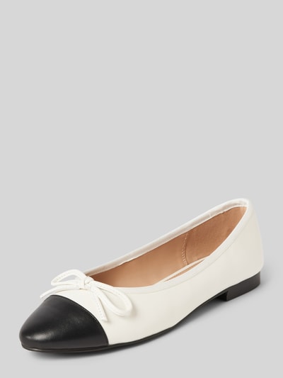 Steve Madden Leren ballerina's met strikdetail, model 'ELLISON' Offwhite - 1