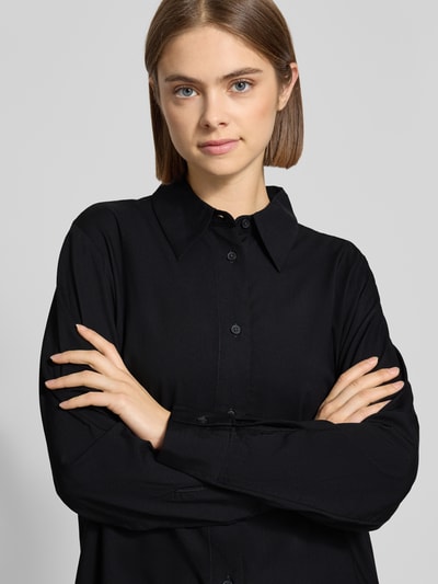 Marc O'Polo Denim Regular fit overhemdblouse van pure viscose Zwart - 3