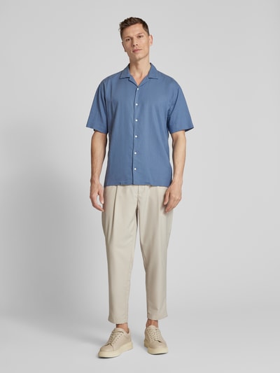 MCNEAL Tailored fit vrijetijdsoverhemd met reverskraag Jeansblauw - 1