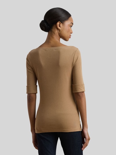 Lauren Ralph Lauren Slim Fit T-Shirt aus reiner Baumwolle Camel 5