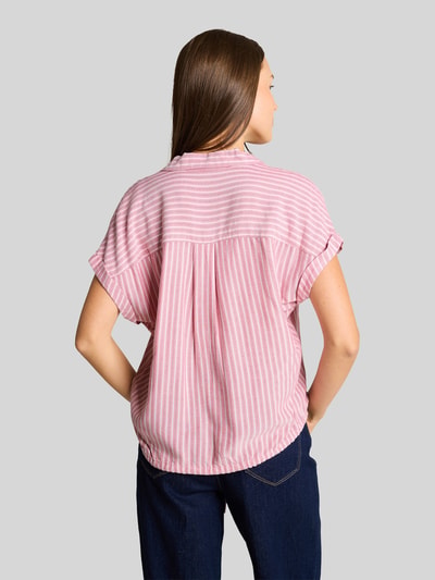 Tom Tailor Bluzka o kroju relaxed fit z wiskozy Mocnoróżowy 5