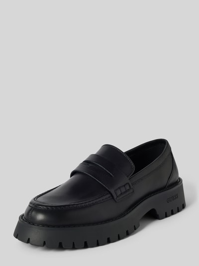 Guess Penny-Loafer aus Leder mit Schaftbrücke Modell 'GORIZIA' Black 1