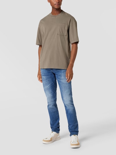 BOSS Orange Slim Fit Jeans im 5-Pocket-Design Modell 'Delaware' Blau 1