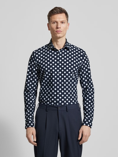 Jake*s Slim Fit Freizeithemd mit Kentkragen Marine 4