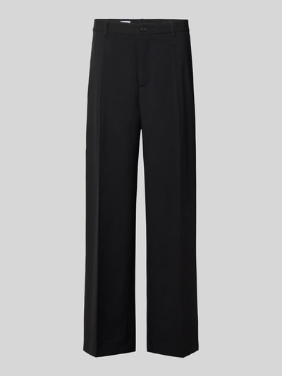 Filippa K High waist zakelijke broek van wol met vouwplooi Zwart - 1