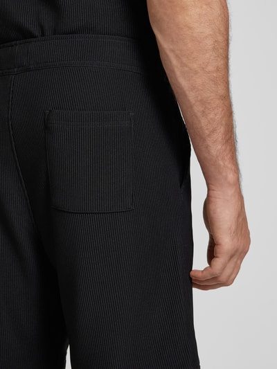 JAKE*S STUDIO MEN Regular Fit Shorts in Ripp-Optik Black 3