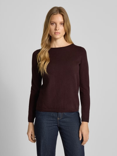Marc O'Polo Regular Fit Strickpullover mit Schurwoll-Anteil Bordeaux 4