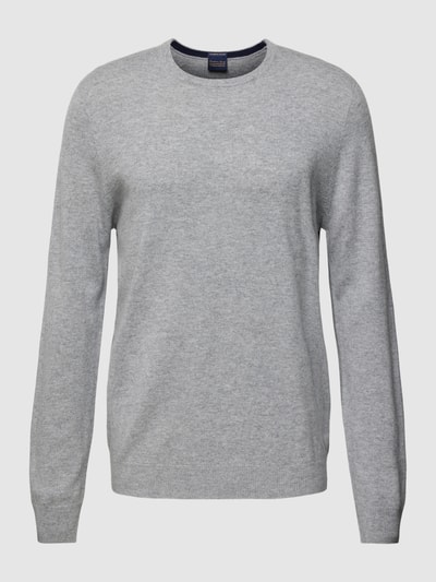 Christian Berg Men Strickpullover aus Merino-Kaschmir-Mix Mittelgrau meliert 2
