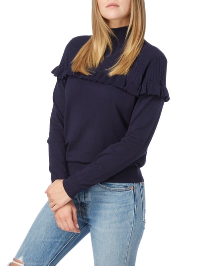 Vero Moda Pullover mit Volantbesatz Marine 4