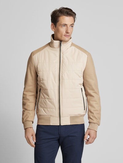 Christian Berg Men Steppjacke mit Stehkragen Beige 4