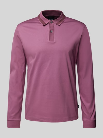 BOSS Poloshirt mit Label-Detail Modell 'Pleins' Purple 2