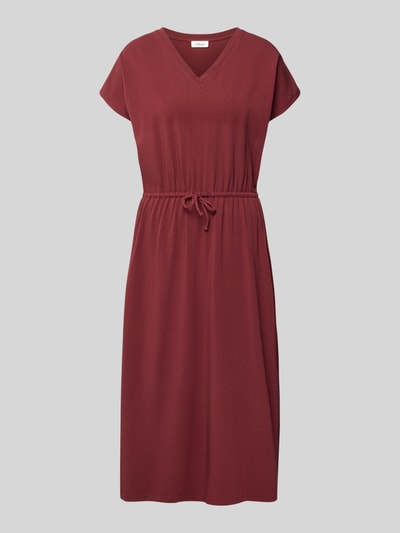 Productfoto, Relaxed Fit vrijetijdsjurk uit katoenmix van s.Oliver RED LABEL in effen rood met zachte textuur