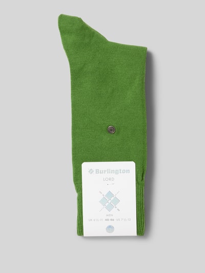 Burlington Socken mit Label-Applikation Dunkelgruen 3