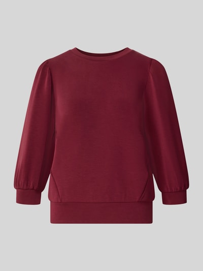 Produktfoto, bordeauxrotes Loose Fit Sweatshirt aus Modal-Mix 'TENNY' von Selected, glatte Oberfläche, Damen Sweatshirt.