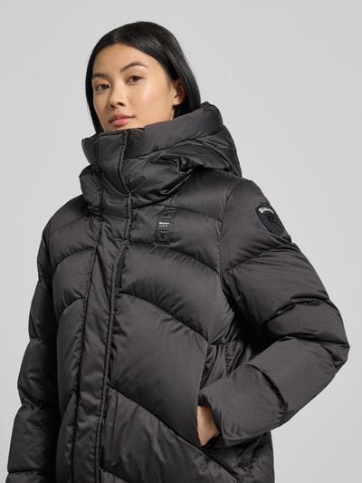 Blauer Usa Steppmantel mit Kapuze Modell 'OPERA' Black 3