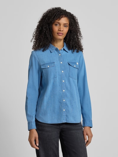 Mustang Regular Fit Jeansbluse Modell 'Sedana' Jeansblau 4