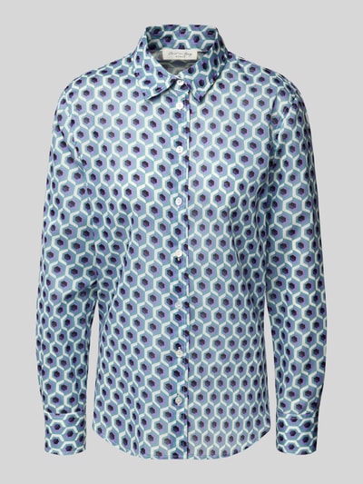 Christian Berg Woman Hemdbluse mit Knopfleiste Aqua 2