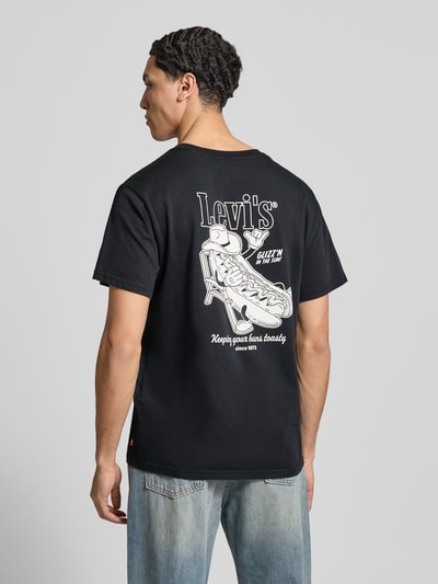 Levi's® T-shirt o kroju relaxed fit z czystej bawełny Czarny 5