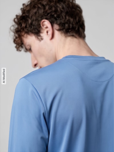 Nike Training Regular Fit Sport-Langarmshirt mit Rundhalsausschnitt Blau 3