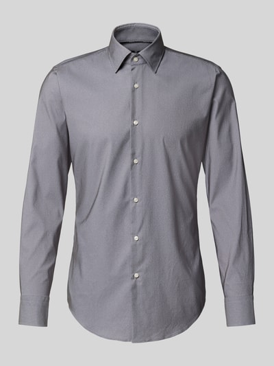 BOSS Slim Fit Businesshemd mit Kentkragen Modell 'HANK' Mittelgrau 2