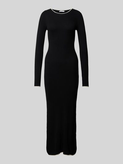 Mango Strickkleid in unifarbenem Design Modell 'SHADOWIN' Black 2