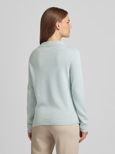 Marc O'Polo Slim Fit Strickpullover aus hochwertiger Baumwolle mit feinem Linksstrick Mint 5