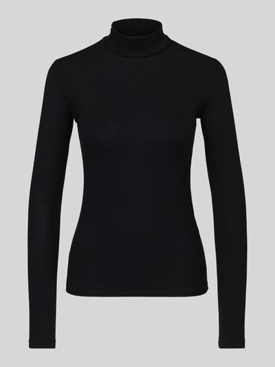 Weekend Max Mara Slim Fit Langarmshirt aus Viskose-Mix Modell 'MULTIF' Black 2