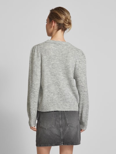 Selected Femme Gebreide pullover met ballonmouwen, model 'SLFLULU' Lichtgrijs - 5