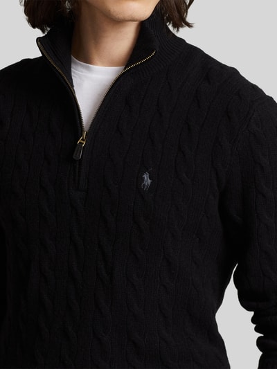 Polo Ralph Lauren Regular fit schipperstrui van mix van wol en kasjmier Zwart - 3