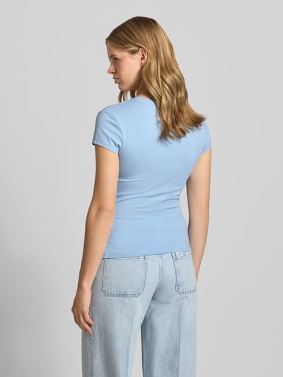 REVIEW T-Shirt mit Rundhalsausschnitt Hellblau 5