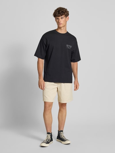 Jack & Jones Regular Fit Shorts aus Cord mit elastischem Bund Modell 'BILL' Offwhite 1