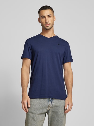 G-Star Raw T-shirt z nadrukiem z logo model ‘Base’ Błękitny 4