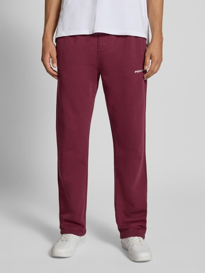 Pegador Sweatpants met logostitching en steekzakken Bordeaux - 4