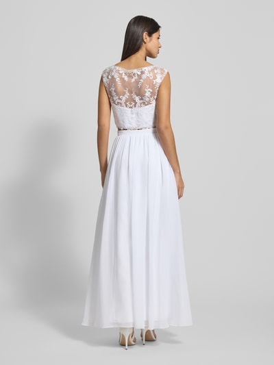 Laona Regular Fit Abendkleid mit floralem Spitzenbesatz Weiss 5