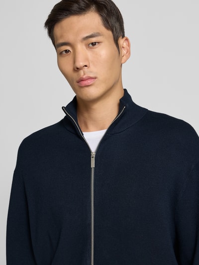 SELECTED HOMME Relaxed Fit Strickjacke aus Viskose-Mix Modell 'TELLER' Dunkelblau 3