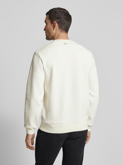 Lacoste Sweatshirt mit Label-Stitching Offwhite 5