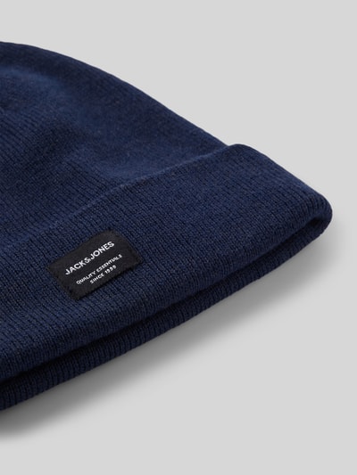 Jack & Jones Czapka beanie z detalem z logo Granatowy 2