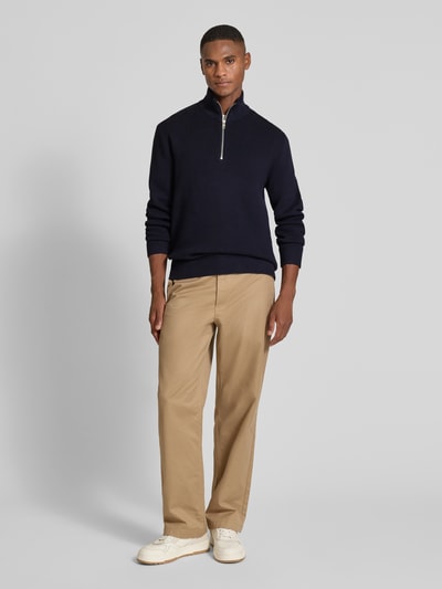 Jack & Jones Premium Troyer mit Label-Detail Modell 'MILANO' Dunkelblau 1