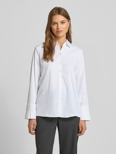 Milano Italy Bluzka koszulowa z listwą guzikową Biały 4