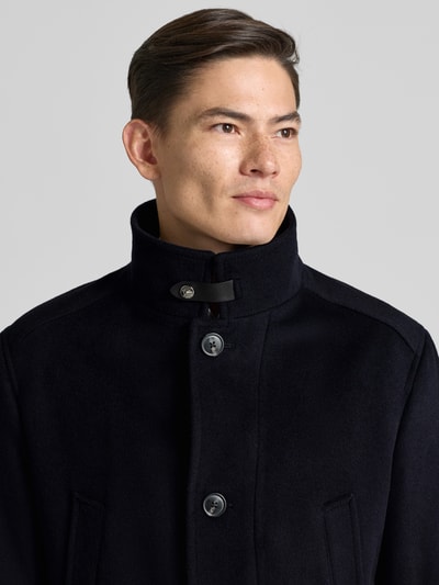 JOOP! Collection Wollen jack met opstaande kraag en klepzakken, model 'Gary' Marineblauw - 3