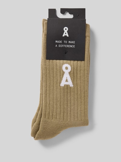 Armedangels Socken aus Baumwoll-Mix Modell 'SAAMUS BOLD' Schilf 3
