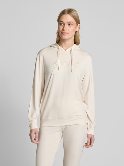 Guess Oversized Hoodie mit Tunnelzug Modell 'LUCIA' Beige 4