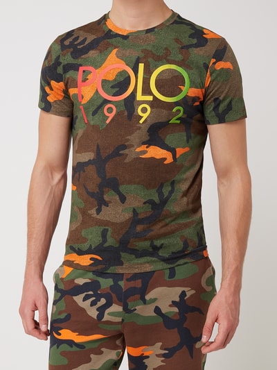 Polo Ralph Lauren Custom Slim Fit T-Shirt mit Logo-Print  Anthrazit 4