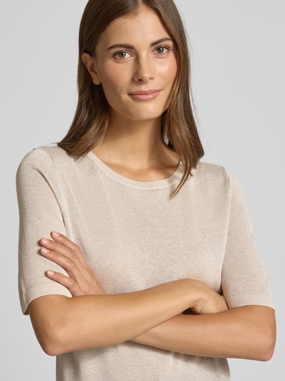 Christian Berg Woman Selection Strickpullover mit gerippten Abschlüssen Mittelgrau 3