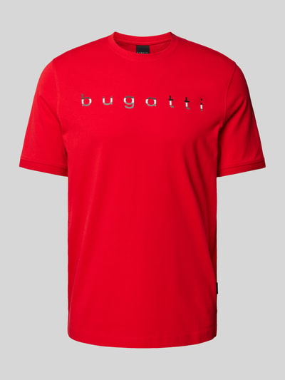 bugatti T-shirt met logoprint Rood - 2
