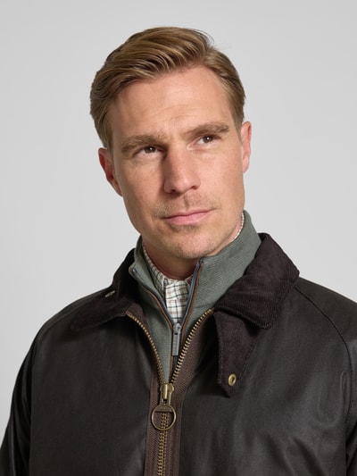 Barbour Regular fit parka van gewaxt katoen, model 'RE-ENGINEERED' Olijfgroen - 3